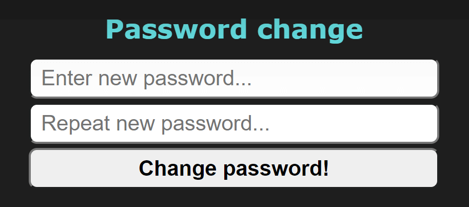 password recovery